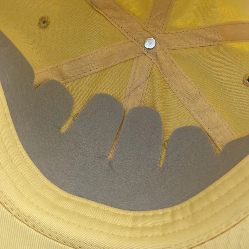Life is Good Yellow Baseball Cap with Blue Flipflops
